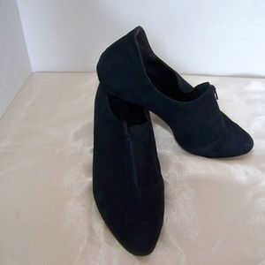 BLUE Zip Block Heel Booties